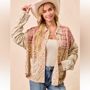 B9 Bibi new floral shacket jacket button up small medium large xl net